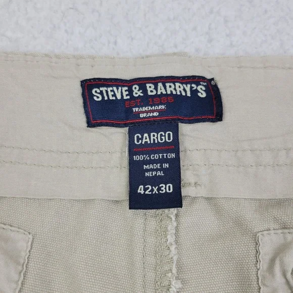 Steve & Barry's Cargo Pants Mens 38x29 Relaxed Fit Multi Pocket Casual Outdoor - Picture 7 of 9